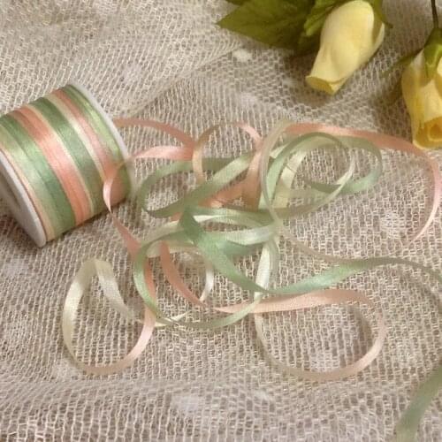 J1051 A Roll Wholesale 2mm-36mm 100% Pure Silk Embroidery Ribbons Handcraft Supply Double Faced Thin Taffeta Silk Ribbon