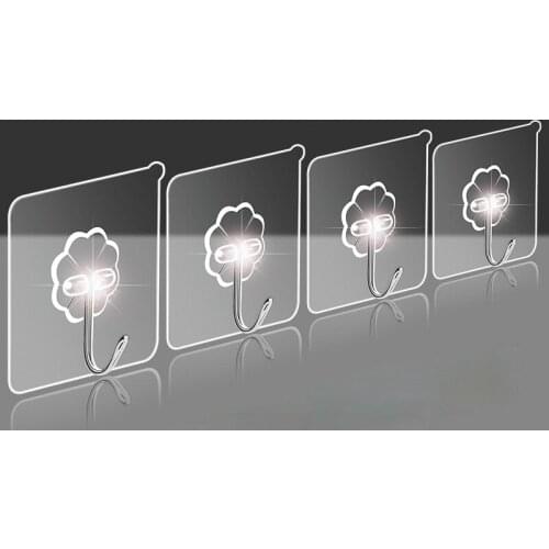 10/5 PCS Hanger Hook Suction Cup Adhesive Wall Vacuum Sucker Heavy Bathroom TransparentLoad Rack Stainless Steel Transparent