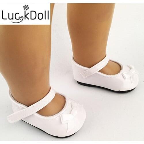 LUCKDOLL Doll Shoes Princess Shoes Fit 18 Inch American Doll Doll Accessories