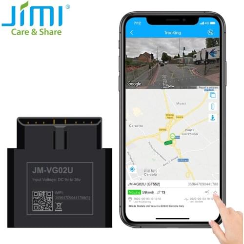 Jimi VG02U Mini OBD GPS Tracker Plug & Play With Real-time Tracking Driver Behavior Voice Monitoring Multiple Alarms For Vehicle