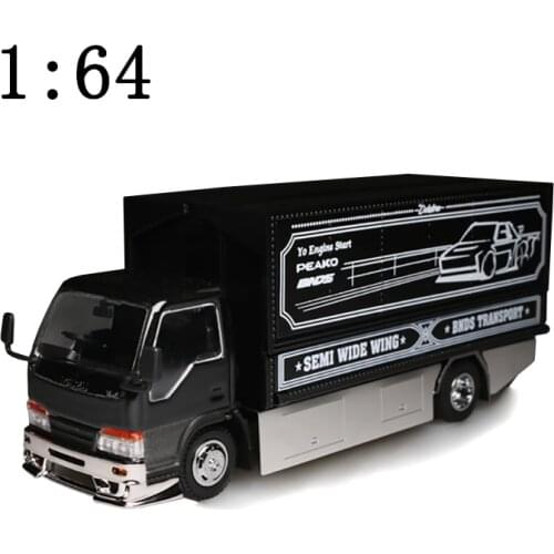 1:64 ISUZU Wingspan Box Truck High Simulation Miniature Models Diecast & Toy Vehicles Alloy Truck Model for Collection Gift
