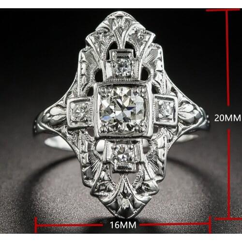 Fashion Rings Vintage Punk Silver Plated Jewelry Womens Girls Hollowen Costume Party Rings Paved Luxury Stone Hollow Rings