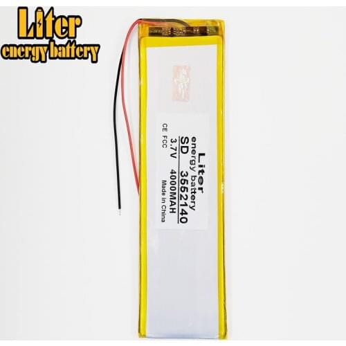 New 3.7 V lithium Tablet polymer battery rechargeable 3552140 pl 4000 mah tablets