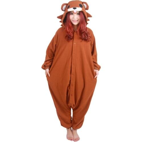 Unisex Animal Adult Pedo Bear Onesies Pajama Sete Pyjama Cosplsy Costume Sleepwear