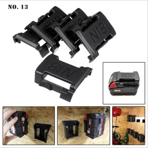 Suitable for M18 18V Lithium Battery Storage Rack, Bracket Seat Slot, Belt Suspension Buckle, 5 Sets of Red and Black Optional
