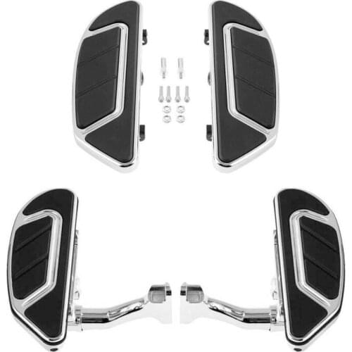 Motorcycle Driver Passenger Floorboard For Harley Electra Glide 1993-2020 black/chrome