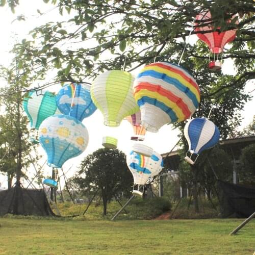 12''30cm Rainbow Hot Air Balloon Paper Lantern Bar Decora Kids Birthday Party Wedding Decoration Party Supplies