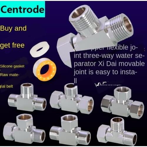 One in and two out water distribution valve three way faucet one minute two way elbow with internal external wire splitter joint