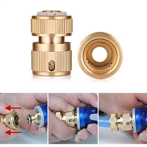Garden Quick Connector Copper Thread Joint Irrigation Hose Fittings Watering Tube Accessories Water Pipe Adaptor Free