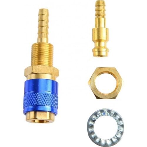 2Pcs 6mm Welding Connector Water Cooled Gas Welding Torch Nozzles Quick Fitting Hose Connector M6 Adapter for MIG welding torch