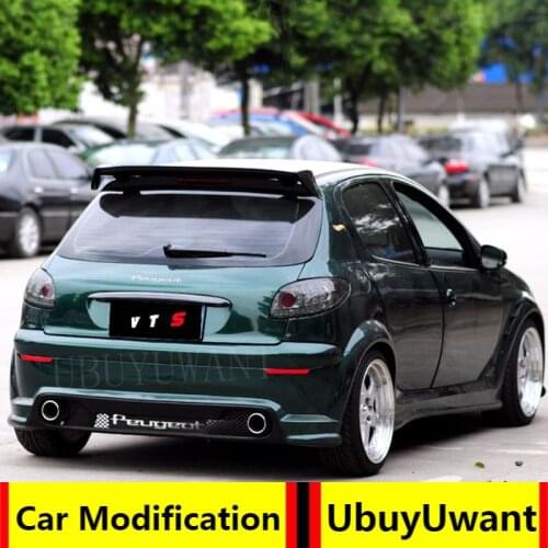 UBUYUWANT For Peugeot 206 RC 2006 2007 2008 2009 Spoiler high quality abs plastic Car tail wing decoration rear trunk Spoiler