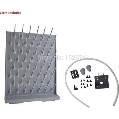 Brand New Lab Supply Wall Desk Drying Rack 52 Pegs Science Clean Education&Lab Use Support Grey Color