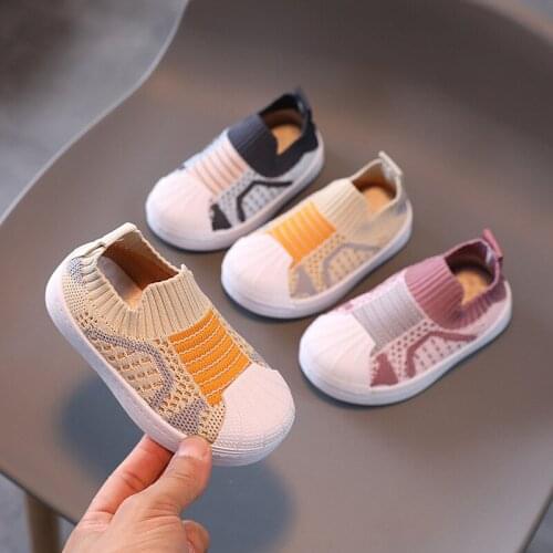 Infant Toddler Shoes Baby Girls Boys Casual Shoes Autumn Mesh Soft Bottom Kids Comfortable Children First Walkers Knitted Shoes
