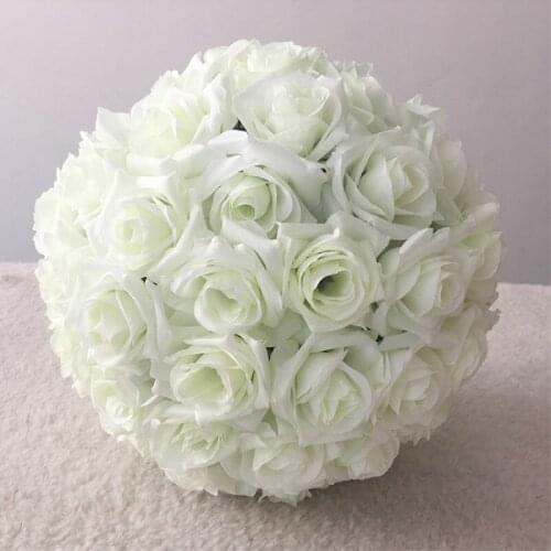 12" 30CM Upscale Wedding Kissing Balls Artificial Encryption Rose Decorative Flower Ball for Wedding Festival Decorations