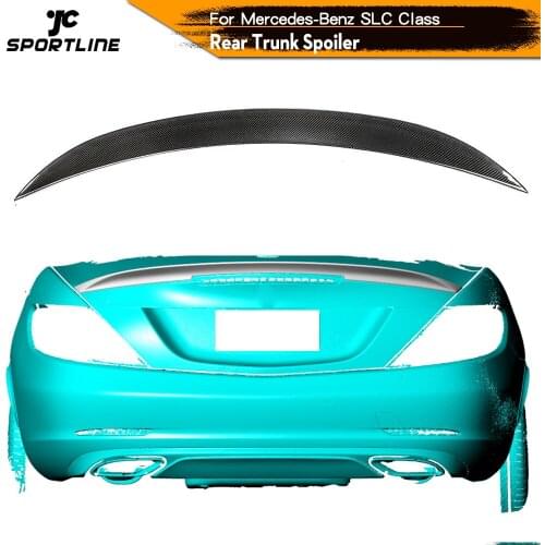 Carbon Fiber Rear Trunk Spoiler Boot Lip Wing For Mercedes-Benz SLC Class 2016 - 2020