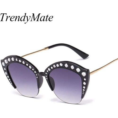 Vintage Cat Eye Sunglasses Women CatEye Style Retro Sun Glasses Girls 2018 Brand Designer UV400 Shades Fashion Eyewear 1331T