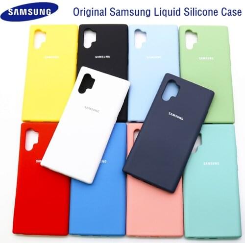 Samsung Liquid Silicone Cover Silky Soft Original Shell Case For Galaxy S10+ S10E S8 S9 S10 Plus Note 8 9 10 Plus S20 Plus