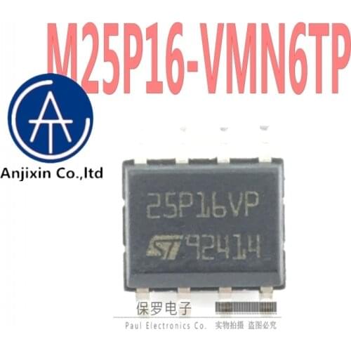 10pcs 100% orginal new real stock Memory M25P16-VMN6TP Silk screen 25P16VP SOP-8