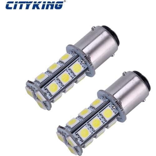 2pcs Led BA15D 18 SMD 5050 led Tail Turn Signal lamp White 1156 1157 1142 led car bulbs rear brake Light boat lamp parking 12V