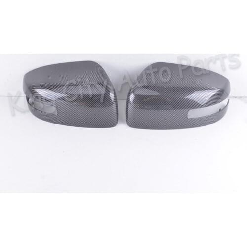 2PCS For Mitsubishi Lancer ex 2013-2015 Carbon Fiber Car Side Rearview Mirror Decoration Cover Mirror Trim Garnish Shell
