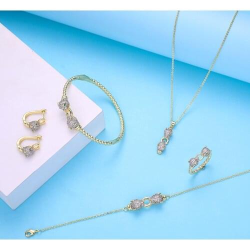 2020 new design jewelry set for women fashion jewelry set copper high quality jewelry set