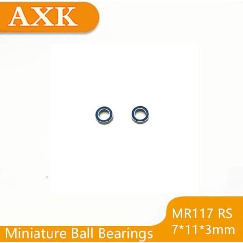2021 Direct Selling New Mr117-2rs Bearing Abec-3 10pcs 7x11x3 Mm Miniature Mr117rs Ball Bearings Blue Sealed Mr117 2rs