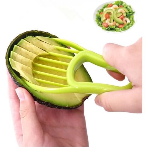 3-In-1 Avocado Slicer Shea Corer Butter Fruit Peeler Cutter Pulp Separator Plastic Knife Kitchen Vegetable Tools Home Accessory
