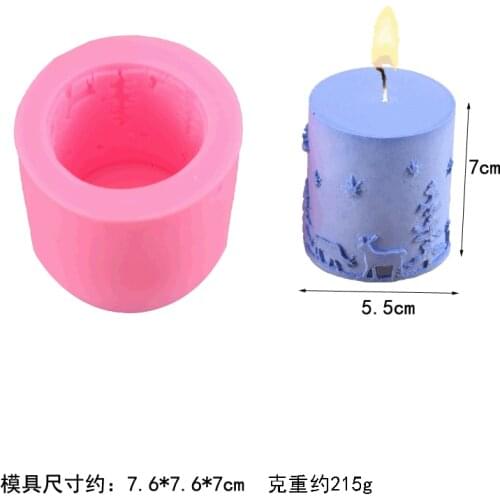3D Christmas Candle Mold Christmas Tree Elk Snow Snowflake Candle Mold Soap Silicone Candle Mold