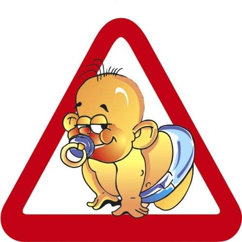 B-0039# Printed Self-Adhesive Decal Baby on Board Car Sticker Waterproof Auto Decors on Bumper Rear Window