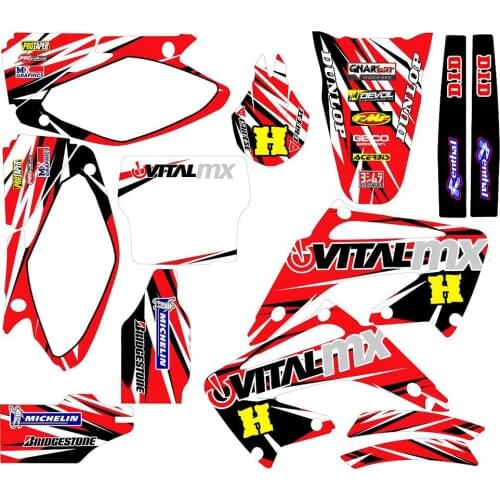 CR 125 CR 250 6 styles Motocross 3M Graphics Backgrounds Stickers DECALS kit For Honda CR125 CR250 2002 2003 2004 2005 2006 2007