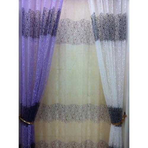 CS 110 Tulle Willow Door Balcony Butterfly Print Curtain fabric Panel Sheer Scarfs Window Screens Scarf Curtain fabric Jacquard