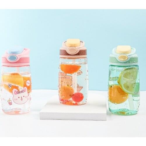 Kids Water Sippy Cup Creative Cartoon Baby Feeding Cups With Straws Leakproof Water Bottles Outdoor Portable Childrens Mugs