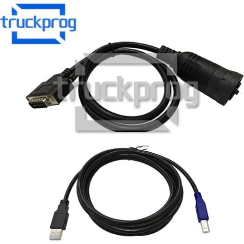 TruckProg Diagnostic Cable 9pin and USB Diagnostic Connector for JCB electronic service tool Diagnostic Interface
