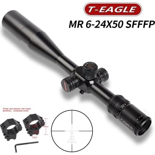 T-EAGLE MR6-24x50 SFFFP Compact Rifle scope Jacht Optische Zicht Sniper Tactische Airsoft pistol Richtkijker Fit 308win Voor Pcp