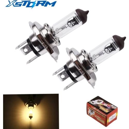 2pcs H4 12V 100W /90W 4300K Yellow P43t Fog Halogen Bulb Driving light running Headlight car styling car light source parking
