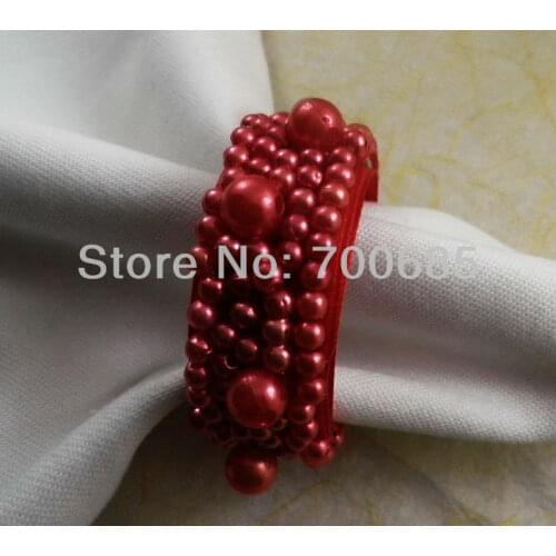 Beaded wedding napkin ring, napkin holder, decoration napkin ring