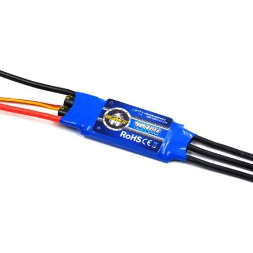 FATJAY brushless motor controller ZTW beatle 40A 2-4S ESC with 5V/3A BEC for 400-500 Class Fixed-wing RC Airplane