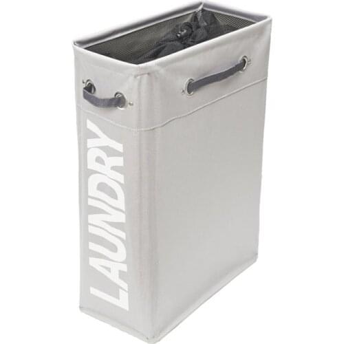 Hotselling Narrow Laundry Basket Oxford Foldable Laundry Bucket Collapsible Waterproof Dirty Storage Basket for Clothes