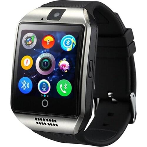 Hotsale BT Camera Smart Watch with Facebook Whatsapp Twitter Sync SMS Q18 Support SIM TF Card For IOS Android Smartwatch