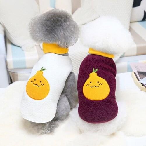 Cute Pet Dog Clothes Rice Fleece Dog Vest Autumn and Winter Warm Dog Clothes Free Scarf Taibo Mei Chihuahua Yorkshire
