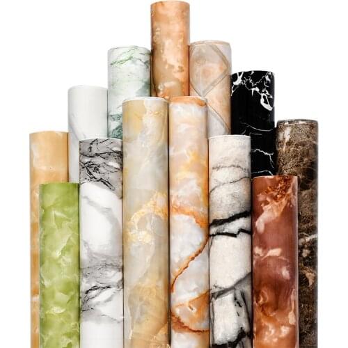 Kitchen&Bathroom Renovation Marble Waterproof Adhesive Stickers PVC wallpaper Wash Basin Stick Furniture Renovation Stick