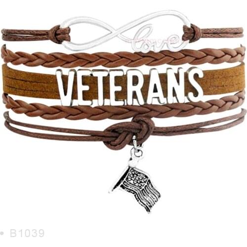 Veterans Wife Second Amendment Guns Human Rights Veterans Day Military Soldier Mens Support Our Troops Bracelets for Women