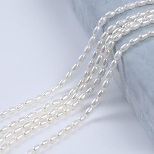 2.5-3mm AAA Rice Shape Natural Freshwater Pearl For Jewelry Making
