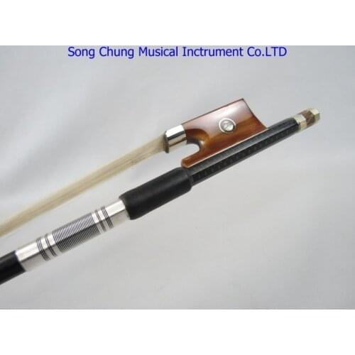 New 1pcs Professional plaid black Carbon fiber violin bow,g#7908