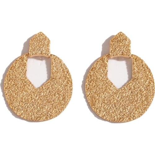 2020 New blingbling Grind arenaceous round Painted Chunky Statement stud Earrings for Women