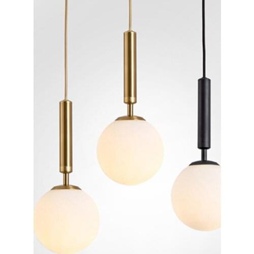 New Nordic Style Dinning Room Led Chandelier Ins Hot Magic Bean Brass Cafe Aisle Bedside Light Fixtures Free Shipping