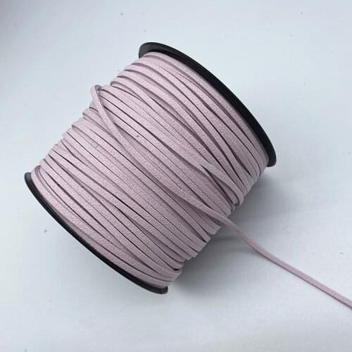 3mm 5yards Flat Faux Suede Braided Cord Korean Velvet Leather Handmade Thread String Rope For DIY Jewelry Making Supplies #23