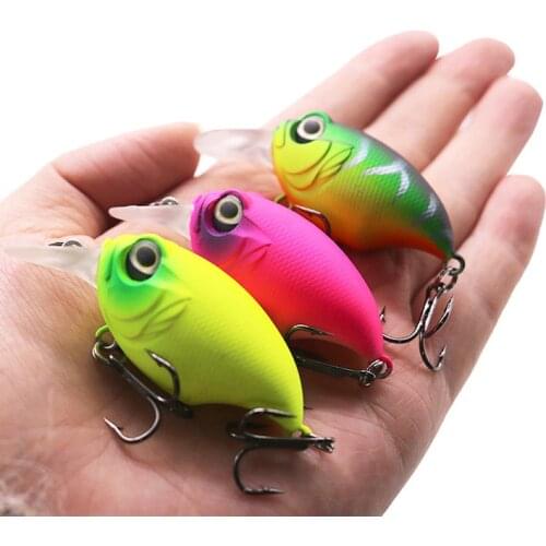 POETRYYI 6cm 8.4g Mini Crankbait Fishing Lure Topwater Artificial Japan Hard Bait Minnow Swimbait Trout Bass Carp Fishing 0.3-2m