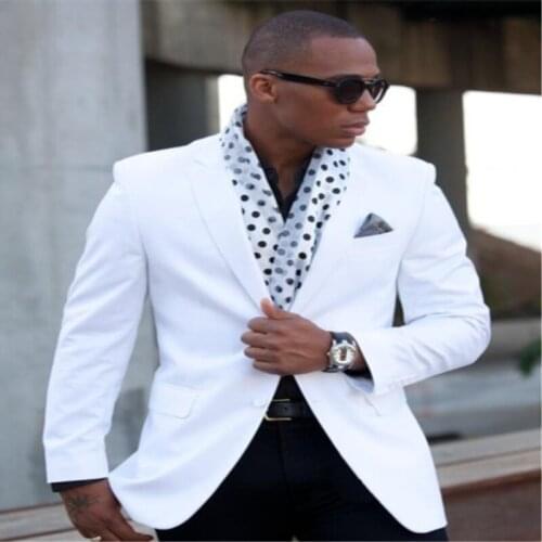 Casual white summer suit Ternos Masculinos Slim style wedding suit suit tuxedo 2 piece suit mens beach groomsmen clothing