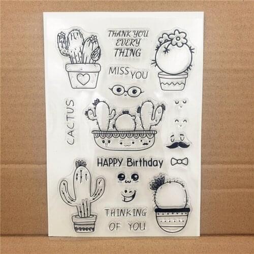 Happy Birthday Cacuts Craft Transparent Silicone Stamp for Scrapbooking DIY Photo album Decorative Card Making Clear Stamp Sheet